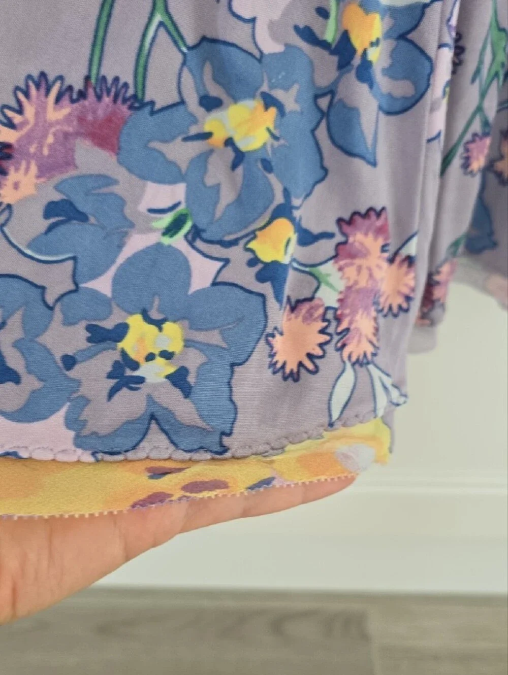 Elie Tahari Lavender Floral Midi Dress